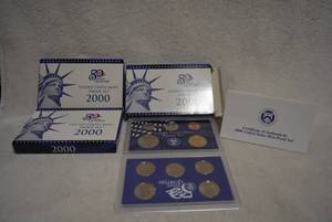 lot 531 image: 3 Sets of 2000 US Mint Proof Set with Certificate