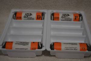 lot 415 image: 4 - $10 Rolls State Quarters (Texas) 2 D-Mint, 2 P-Mint