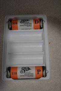 lot 416 image: 2 - $10 Rolls State Quarters (Nevada) 1 D-Mint, 1 P-Mint