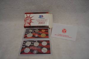 lot 430 image: 2002 US Mint Silver Proof Set with Certificate