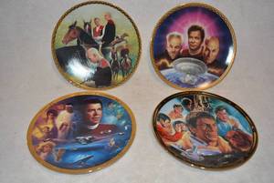 lot 449 image: Star Trek Collector Plates Star Trek 4, Spock Reborn, Meeting in the Nexus, The Ultimate Confrontation