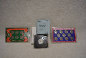 lot 456 image: WW2 Silver Nickel Set, American Frontier Nickel Set, and Belgium Elevator Hoard with Certificate