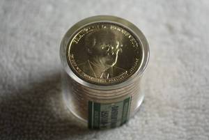 lot 497 image: 12 Uncirculated $1 Presidents Coins Franklin D. Roosevelt