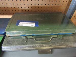 lot 36 image: Buffalo 21 piece 14 and 38 drive socket set in black box industrial sockets and wrench
