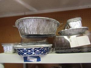 lot 51 image: Assorted lot of aluminum pans and tops