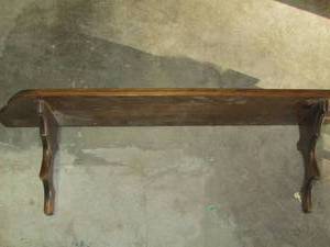 lot 329 image: WALL SHELF  DARK WOOD  24
