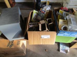 lot 105 image: Nut and bolt caddy 8 drawers with screws, nuts, bolts washers etc.