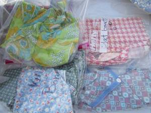 lot 70 image: Vintage baby slat bonnets 5 bags