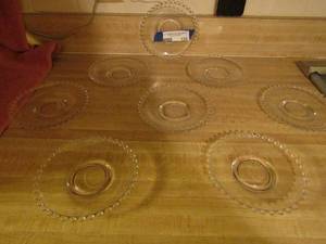 lot 125 image: 8- 5.5 Candlewick glass saucers