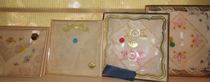 lot 246 image: 4 Vintage Handkerchiefs IN ORIGINAL BOXES