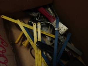 lot 340 image: Misc. Lot- putty knives, snips, tin snips, hacksaw blades and more