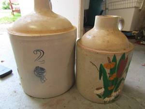 lot 328 image: 2 stone jugs