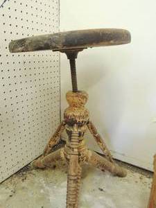 lot 299 image: Antique piano stool