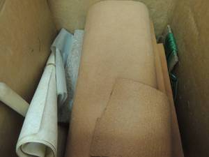 lot 300 image: Box of leather, mallet and granite