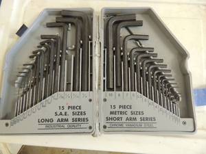 lot 315 image: Allen wrenches standard and metric