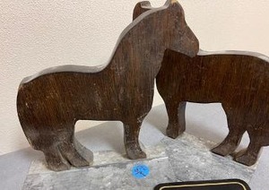 lot 58 image: VINTAGE HORSE BOOKENDS - MADE IN THE 1920S