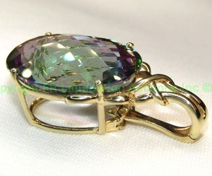 lot 15 image: 14K Gold and Mystic Topaz