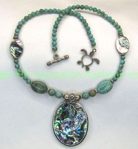 lot 34 image: Sterling Silver Turquoise and Paua shell