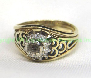 lot 40 image: 14K yellow gold and diamond