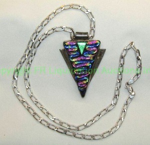 lot 48 image: Sterling Silver Dichroic Glass