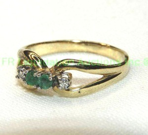 lot 60 image: 14K Gold Emerald and Diamond
