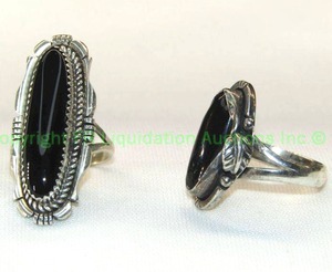 lot 110 image: Sterling Silver Black Onyx Taxco