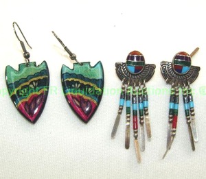 lot 126 image: Sterling Silver Native American multi gemstone