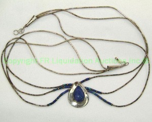 lot 137 image: Sterling Silver Navajo Azure-Malachite