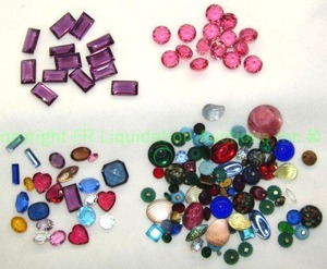 lot 153 image: Assorted glass gemstones