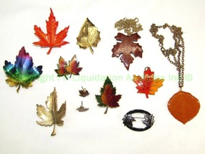lot 198 image: Fall and Autumn leaf jewelry