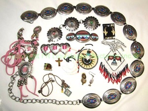 lot 203 image: Concho and Western jewelry