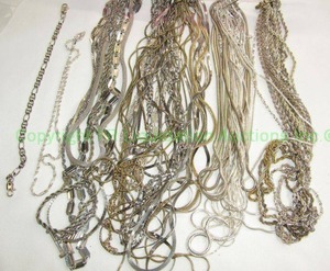 lot 230 image: Silver tone necklaces