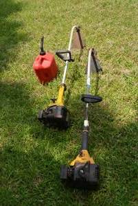 lot 10 image: Eagar Beaver Weed Trimmer, McCulloch 2816 Weed Trimmer (missing some parts) and Gas Can