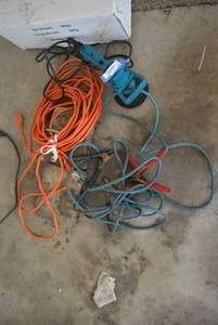 lot 27 image: Black & Decker 6 Sander Polisher, Extension Cords and Battery Cables