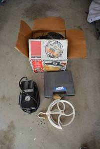 lot 41 image: Weller Soldering Gun, B&D Air Station, Electric Ice Cream Maker, Vintage Metal Pulley