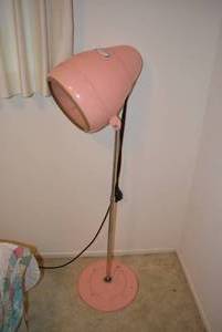 lot 3 image: Vintage Sears Salon Pink Hair Dryer and Stand Model 625.61391