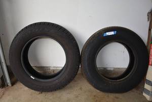 lot 17 image: 2 Tires Goodyear 22560R16 (looks New) and General 70R15