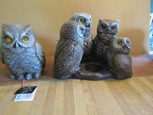 lot 57 image: 2 Pena candle light owls