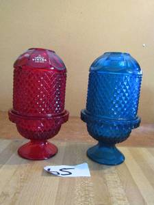 lot 65 image: VIKING  Red and Blue glass Fairy lights