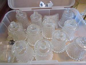 lot 78 image: Tub full of candle holders