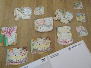 lot 113 image: Vintage happy birthday cards
