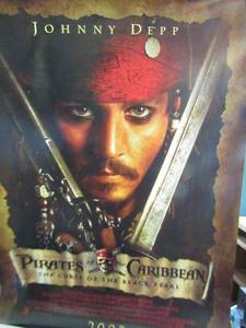 lot 138 image: 2003 PIRATES OF THE CARIBBEAN - Jack Sparrow poster