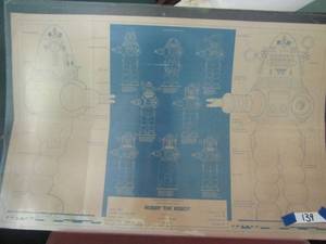 lot 139 image: Robby the Robot SCHEMATICS poster 1654