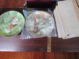 lot 148 image: 6 woodland year animal plates all by peter Bennett 1981