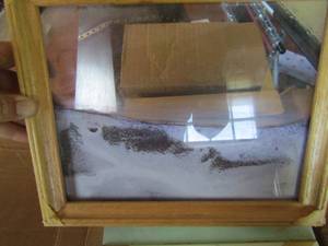 lot 149 image: Box of framed sand art 8x10 1 without frame