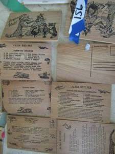 lot 156 image: 8 christmas wooden post cards