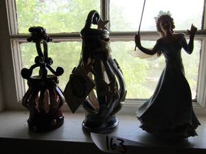 lot 163 image: Clay work 21012  glass lantern by blue sky  and lantern fairy god mother