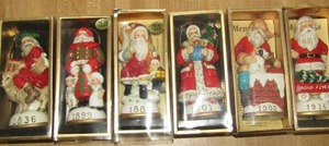 lot 228 image: 6 early 1900s father christmas Santas NIB