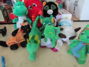 lot 260 image: Assorted stuff animal  bats, cats, dragons etc.