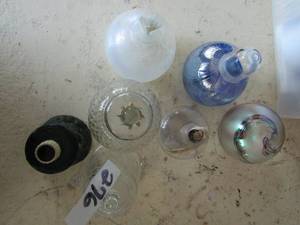 lot 276 image: Oil burning ball and candle boulders